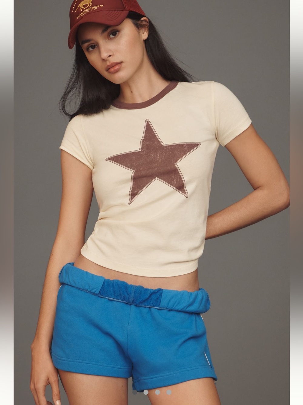 Flow!!!! Anthropologie Letluv Star Short-Sleeve Ringer Crew-Neck Tee Sz M